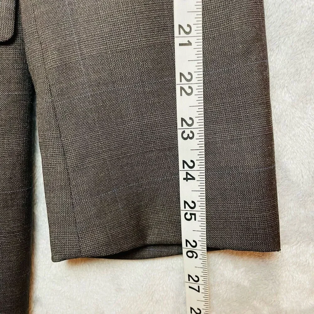Lauren‎ Ralph Lauren Wool Blazer Mens 44L Olive Brown Micro Plaid Two Button